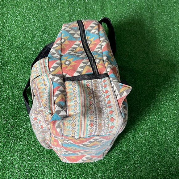 Aeropostale Geometric Pattern Bohemian Style Pockets Medium Backpack Bookbag - Picture 6 of 15